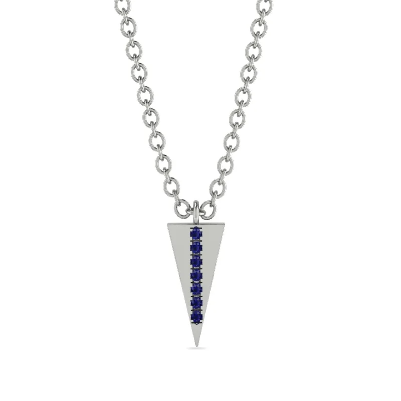 Triangle Sapphire Necklace - Brynn No. 15