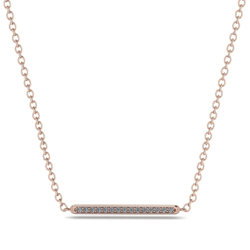 Channel Micro Pave Diamond Necklace - Nyla No. 2