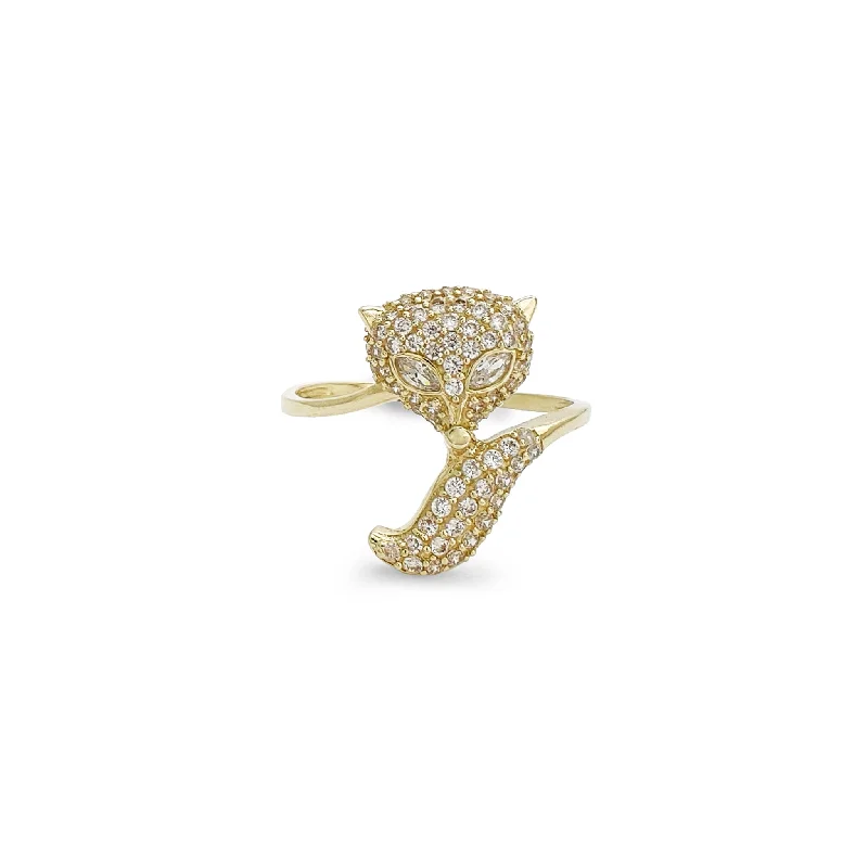 Timeless Gold Rings For Fashionable Wear-Ornate Foxtail Ring (14K)