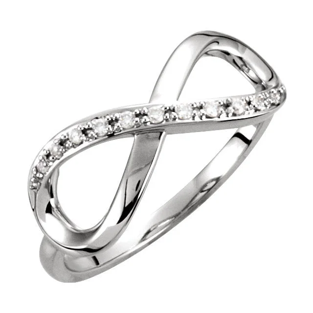 Unique Engagement Rings For Special Occasions-14k Gold .05 CTW Diamond Infinity Ring