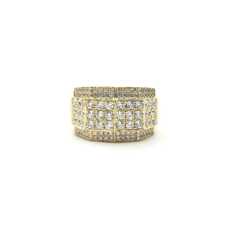 Classic Platinum Rings For Timeless Appeal-Four-Faceted Diamond Ring (14K)