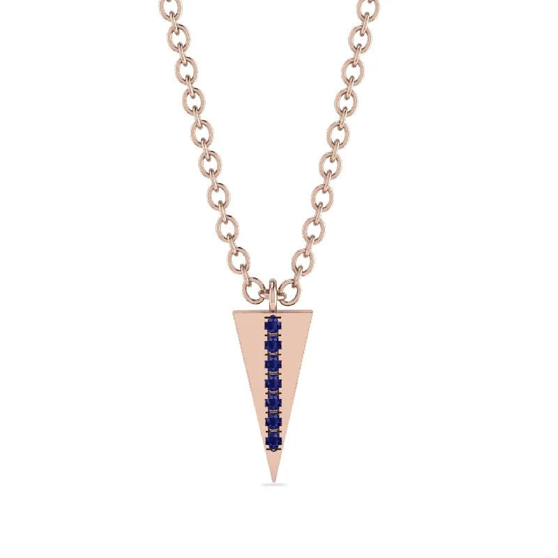 Triangle Sapphire Necklace - Brynn No. 14