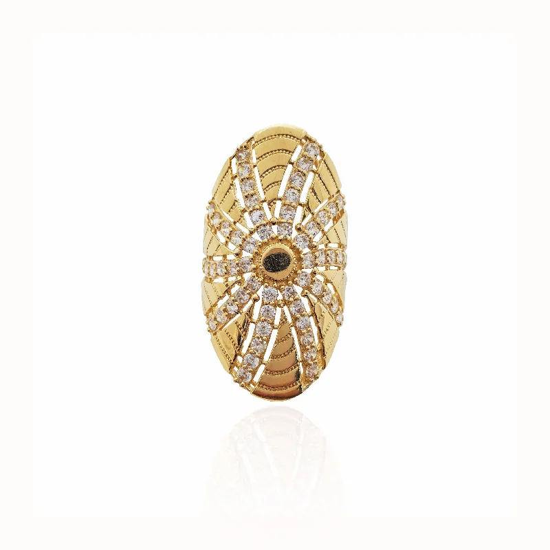 Dainty Rings For Subtle Elegance-Elegant Long Finger CZ Ring (14K).