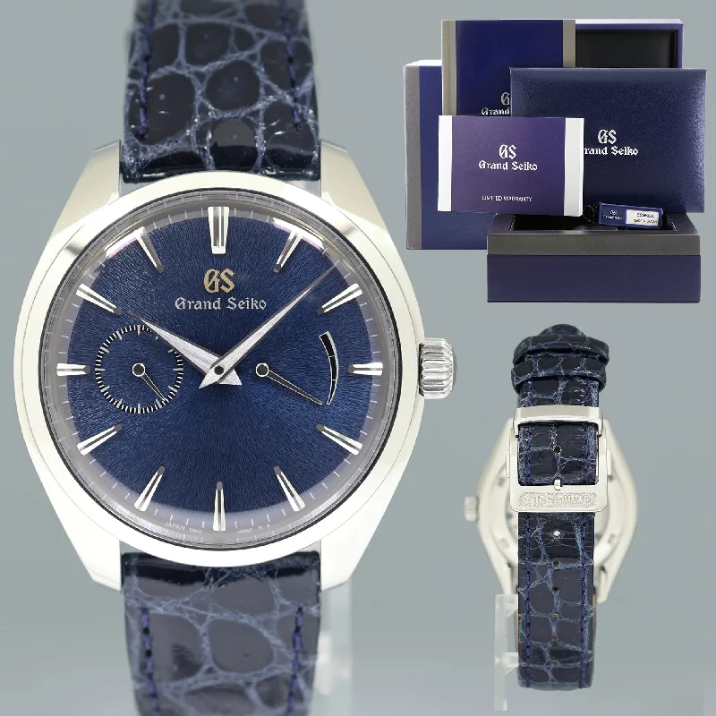 Gorgeous Chronograph Watches For Bold Statements-PAPERS Grand Seiko Elegance SBGK005 Men's Mt. Iwate Manual Wind Steel 39mm Blue Dial