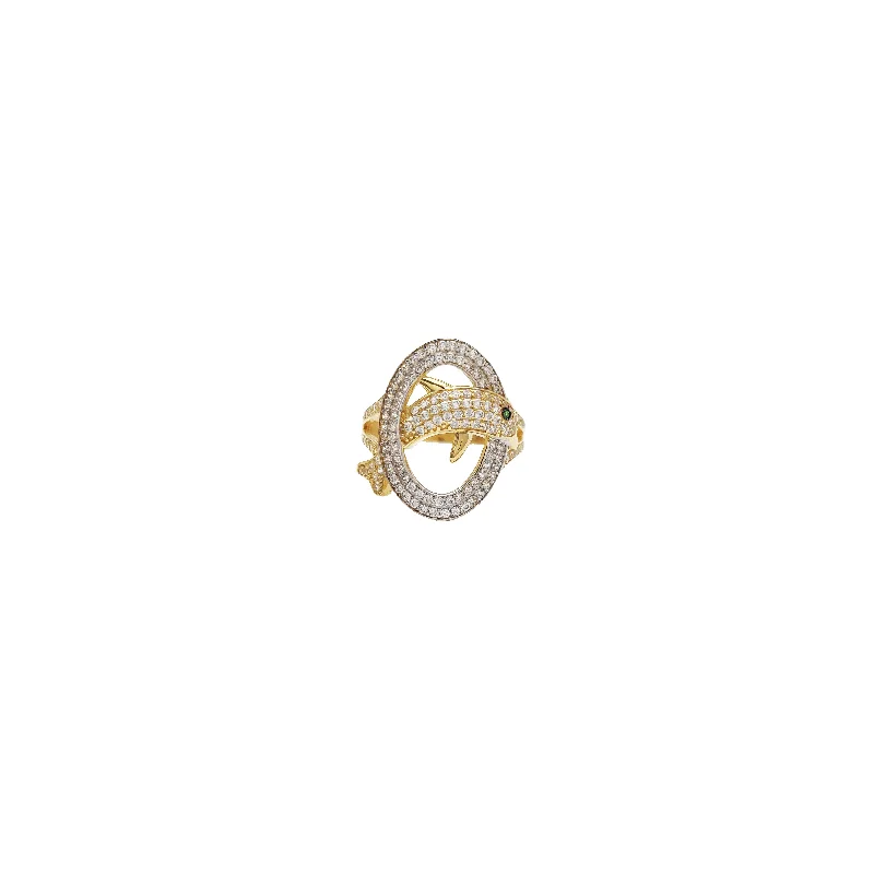 Stunning Birthstone Rings For Thoughtful Gifts-Dolphin Ring (14K)