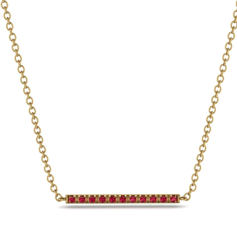 Short Line Ruby Necklace - Elsie No. 10