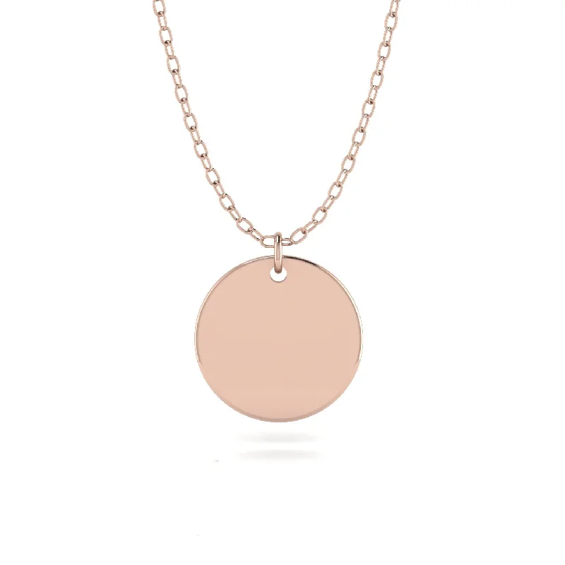 Personalised Gold Round Necklace - Cali No. 2