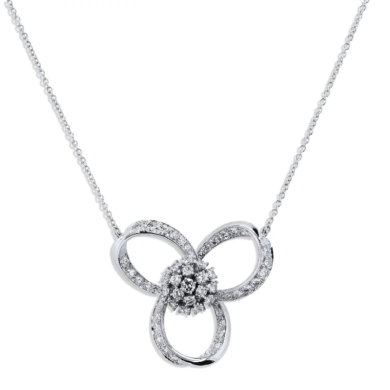 Retro 2.50 Carat Diamond Loop Pendant Necklace