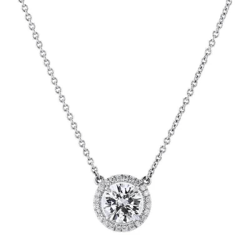 White Gold Diamond Pendant Necklace