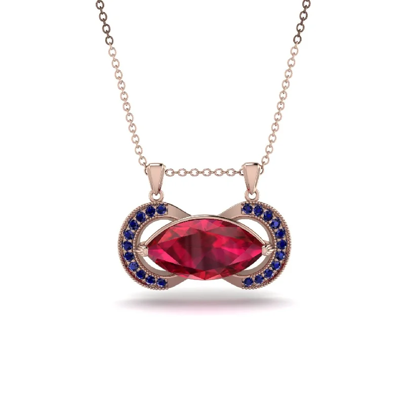 Marquise Vintage Ruby Necklace - Marley No. 71