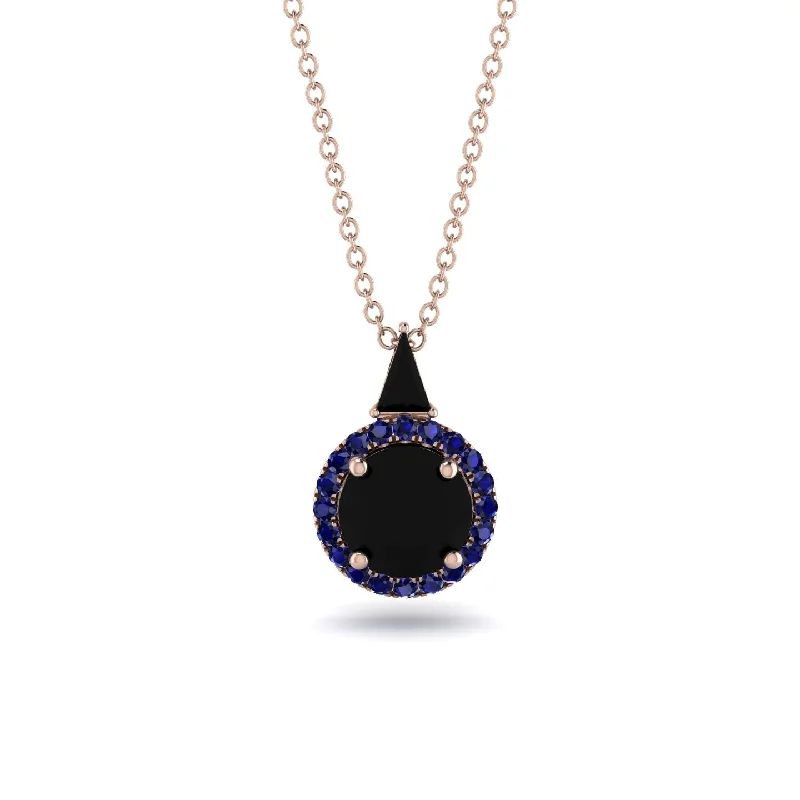 Hidden Halo Black Diamond Necklace - Joanna No. 68