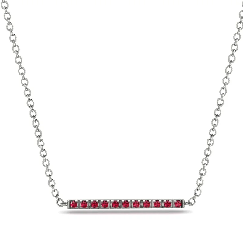 Short Line Ruby Necklace - Elsie No. 12