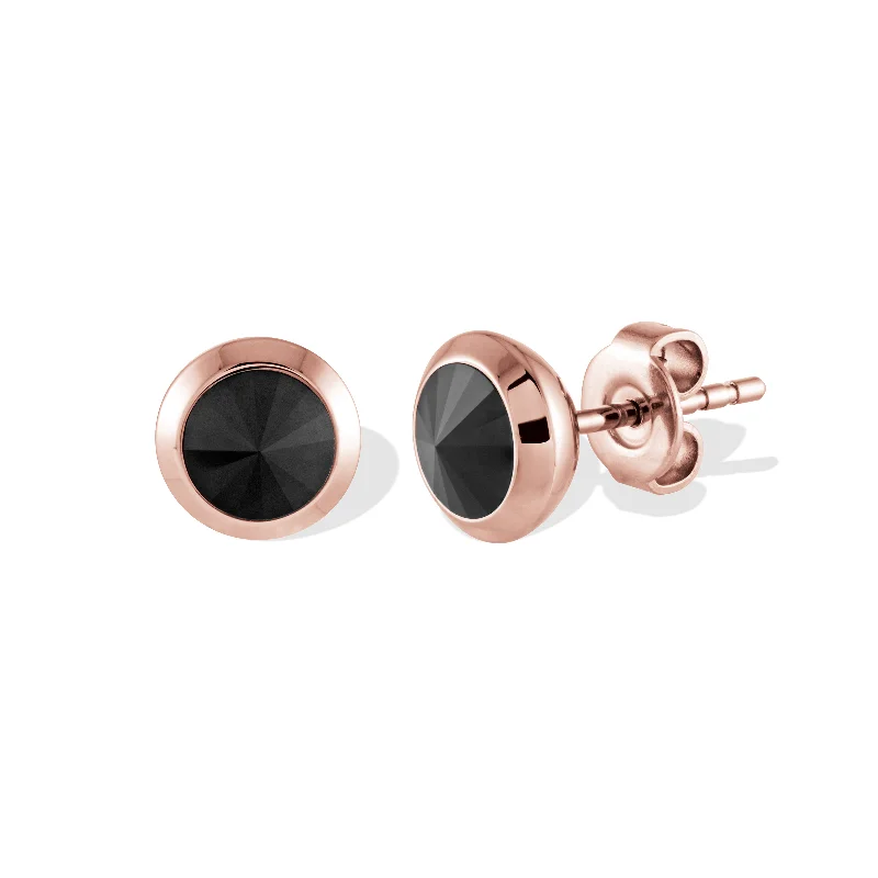 Timeless Earrings For Classic Fashion-Black CZ Stud Earrings