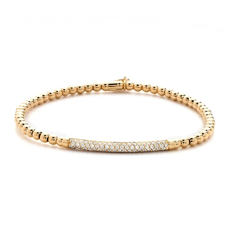 Stunning Designer Bracelets For High-End Glam-Tresore Stretch Bracelet with Diamond Bar