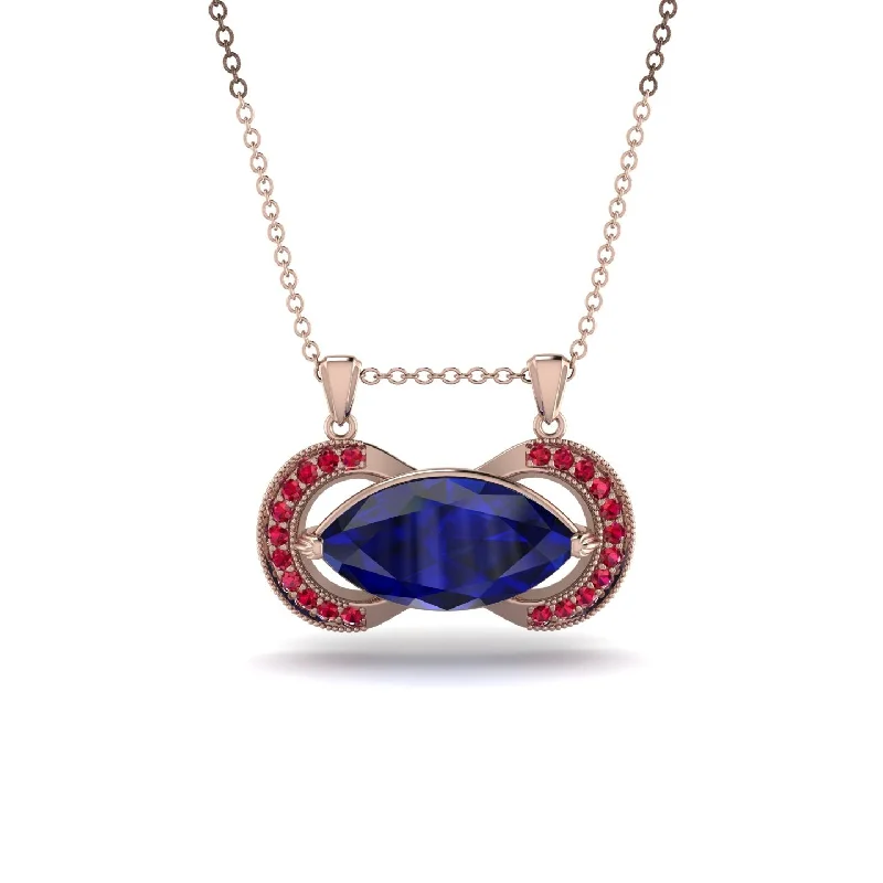 Marquise Vintage Sapphire Necklace - Marley No. 59