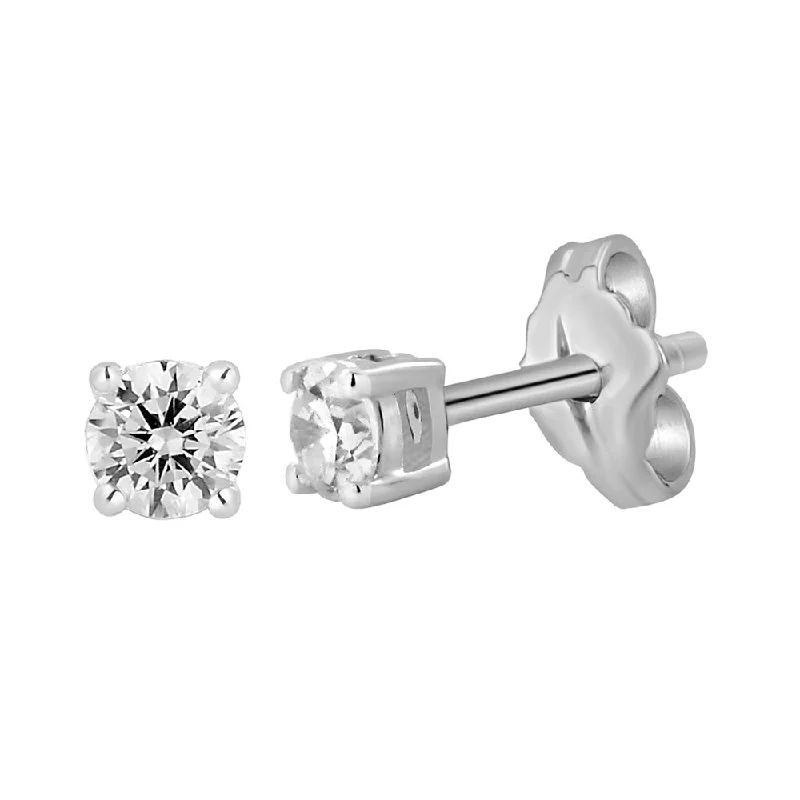 Personalized Earrings For Custom Gifts-9ct White Gold 0.30 Carat Brilliant Cut Diamond Stud Earrings