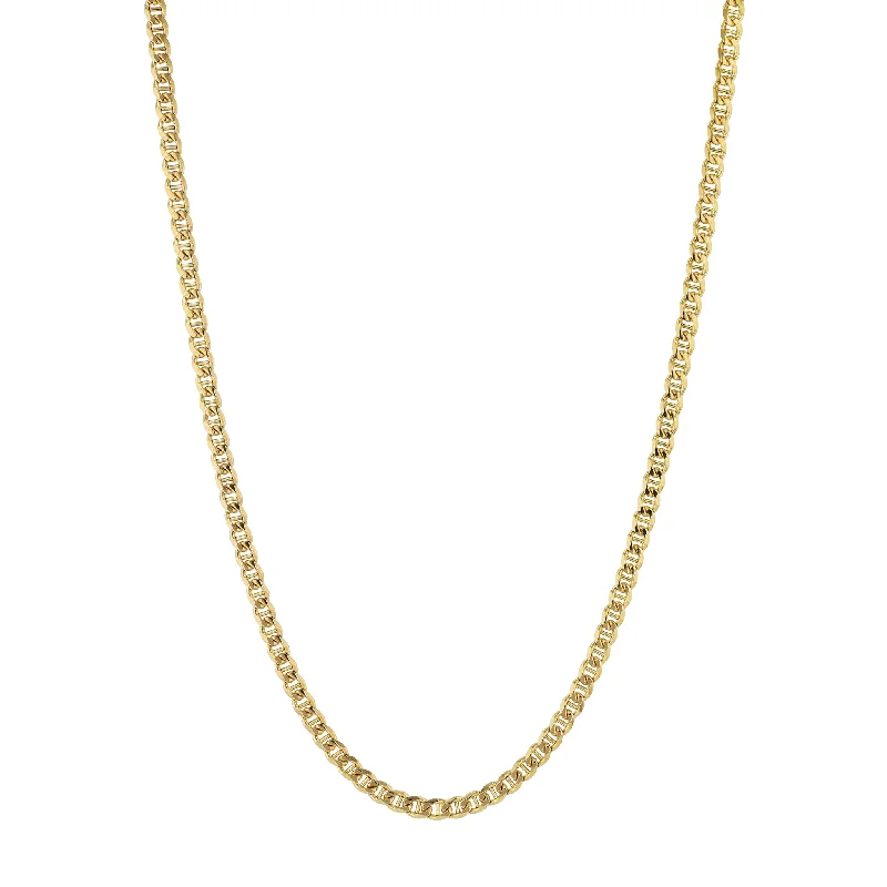 Yellow Gold Anchor Chain Necklace