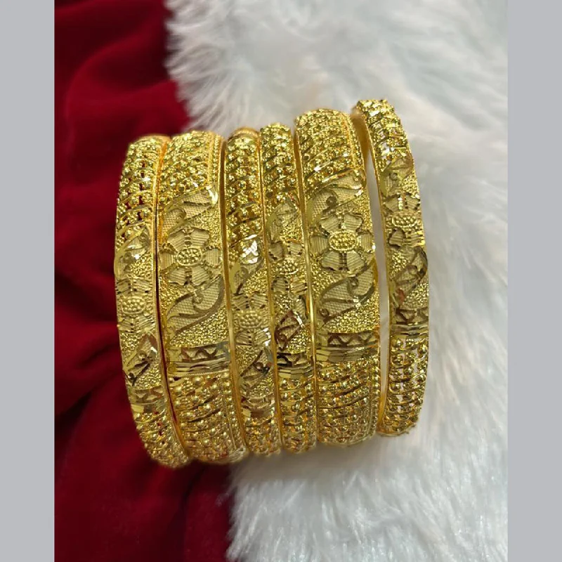 Classic Wedding Bangles For Brides-to-Be-Pari Art Jewellery Forming Gold Bangles Set