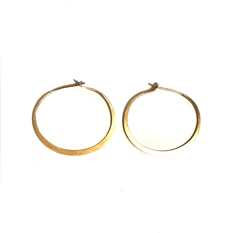 Gold Drop Earrings For Festive Style-Classic Handmade Golden Hoops