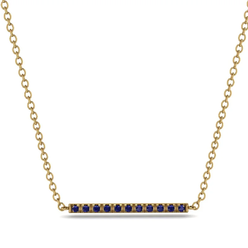 Short Line Sapphire Necklace - Elsie No. 13