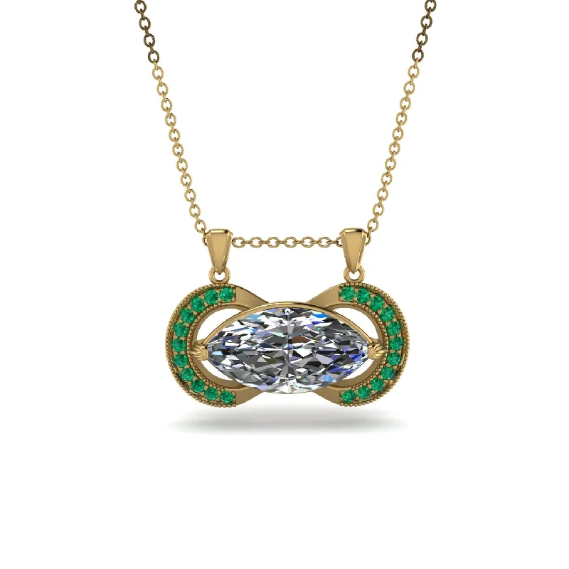 Marquise Vintage Diamond Necklace - Marley No. 16