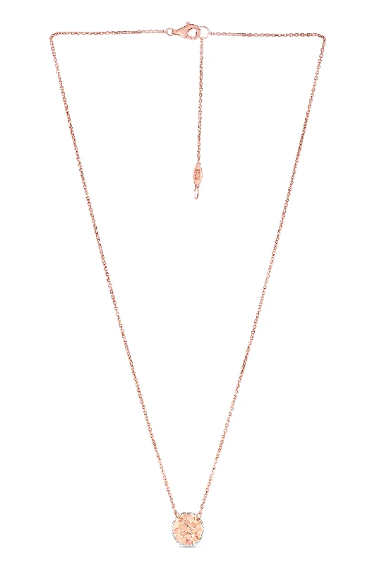 14K Confetti Round Disc Necklace