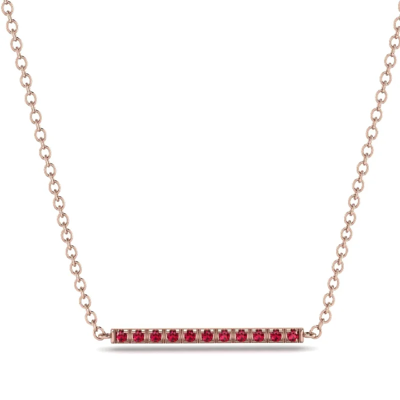 Short Line Ruby Necklace - Elsie No. 11