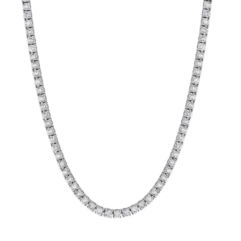 18kt White Gold Diamond Tennis Necklace