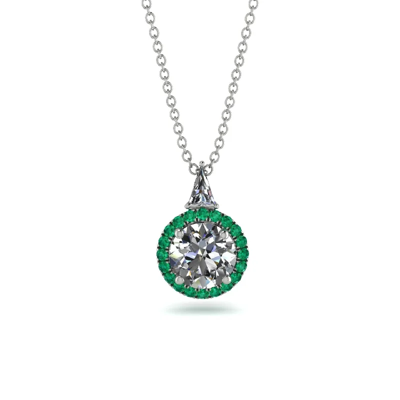 Hidden Halo Diamond Necklace - Joanna No. 18