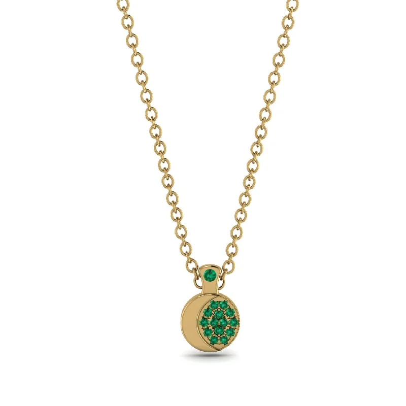 Half Moon Emerald Necklace - Mariana No. 4