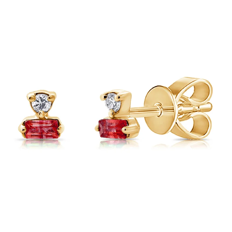 Crystal Stud Earrings For Elegant Style-Ruby Fashion Stud