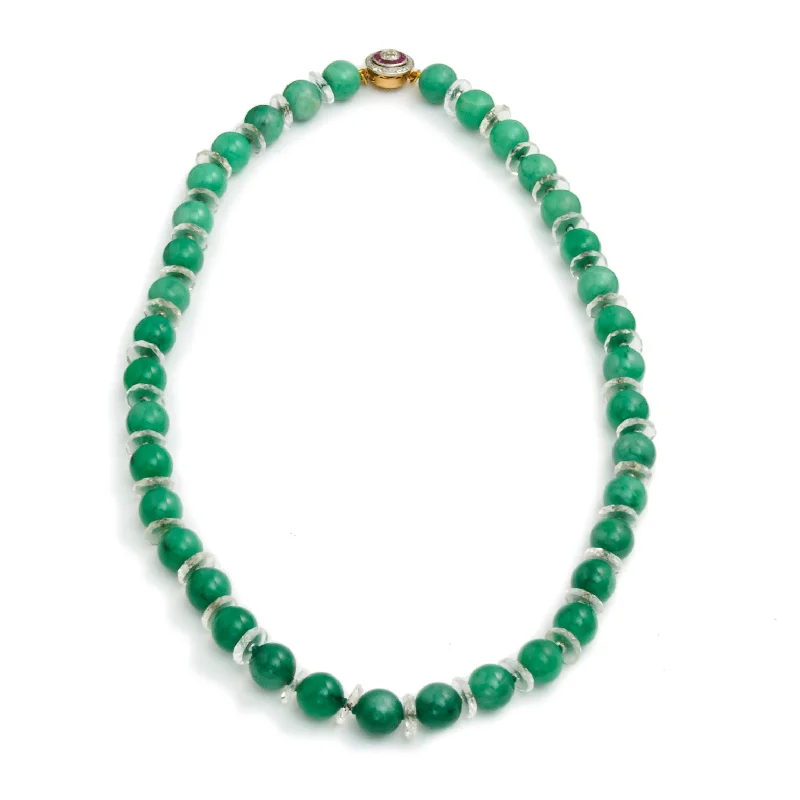 Natural Jadeite  GIA Cert  Necklace