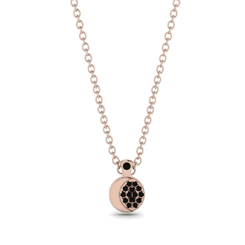 Half Moon Black Diamond Necklace - Mariana No. 8