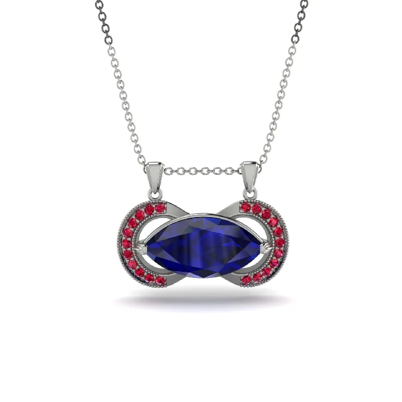 Marquise Vintage Sapphire Necklace - Marley No. 60