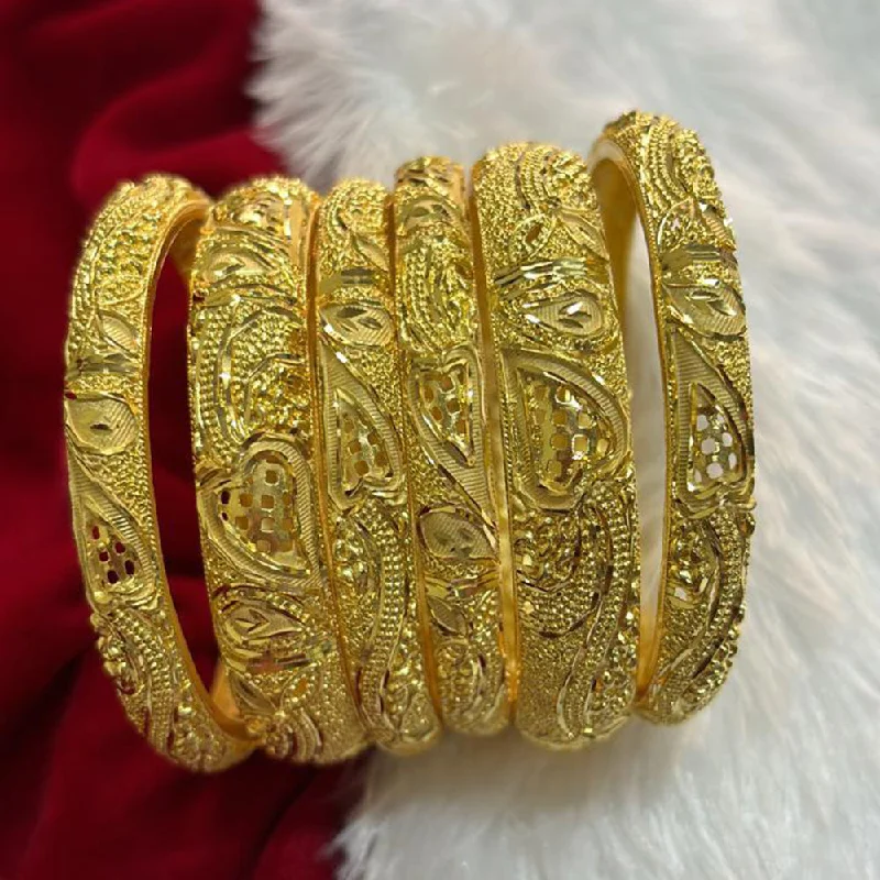 Affordable Adjustable Bangles For Everyday Fashion-Pari Art Jewellery Forming Gold Bangles Set