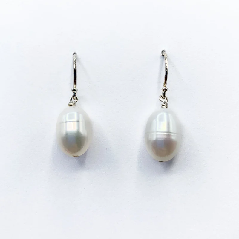 Pearl Earrings For Elegant Looks-Sterling Silver Pearl Drop Earrings