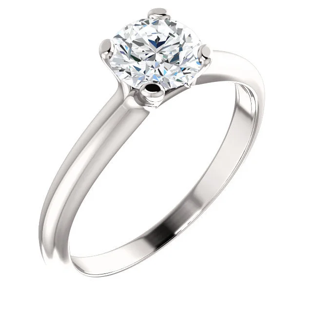 Custom Promise Rings For Special Occasions-14K White Gold Forever One™ Moissanite Solitaire Engagement Ring