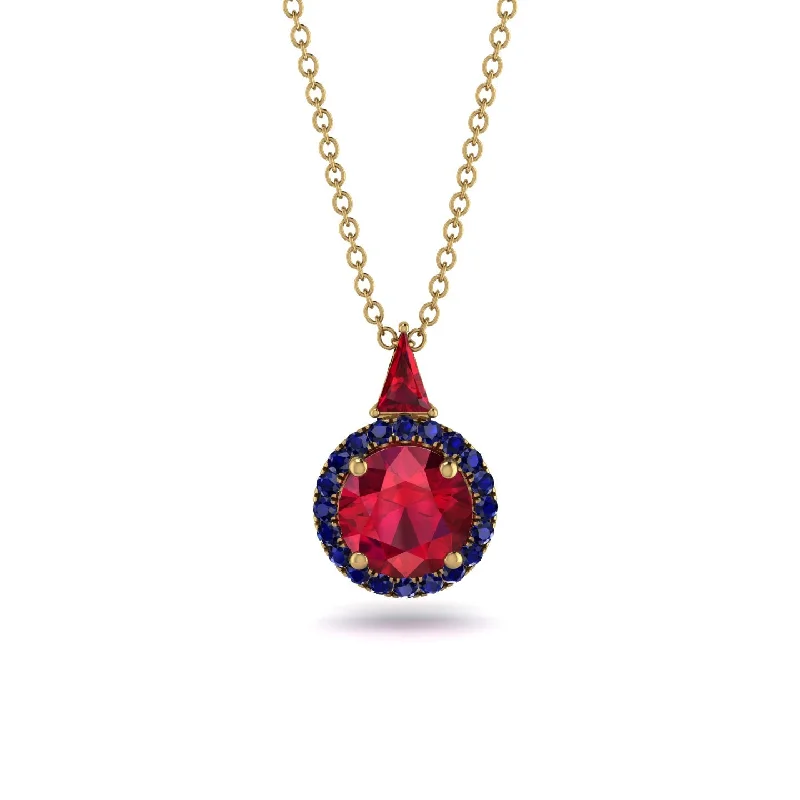 Hidden Halo Ruby Necklace - Joanna No. 70