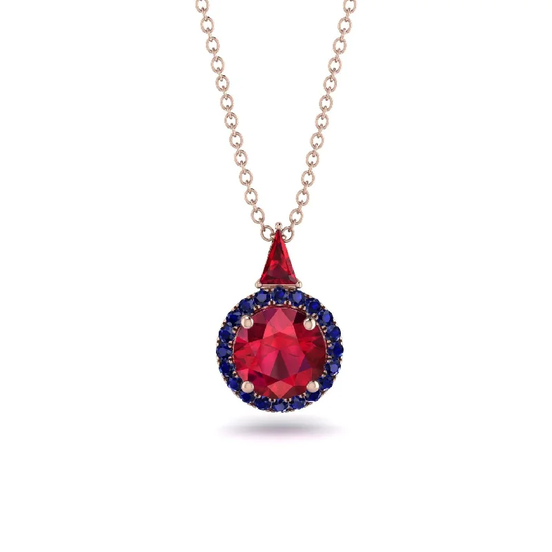 Hidden Halo Ruby Necklace - Joanna No. 71