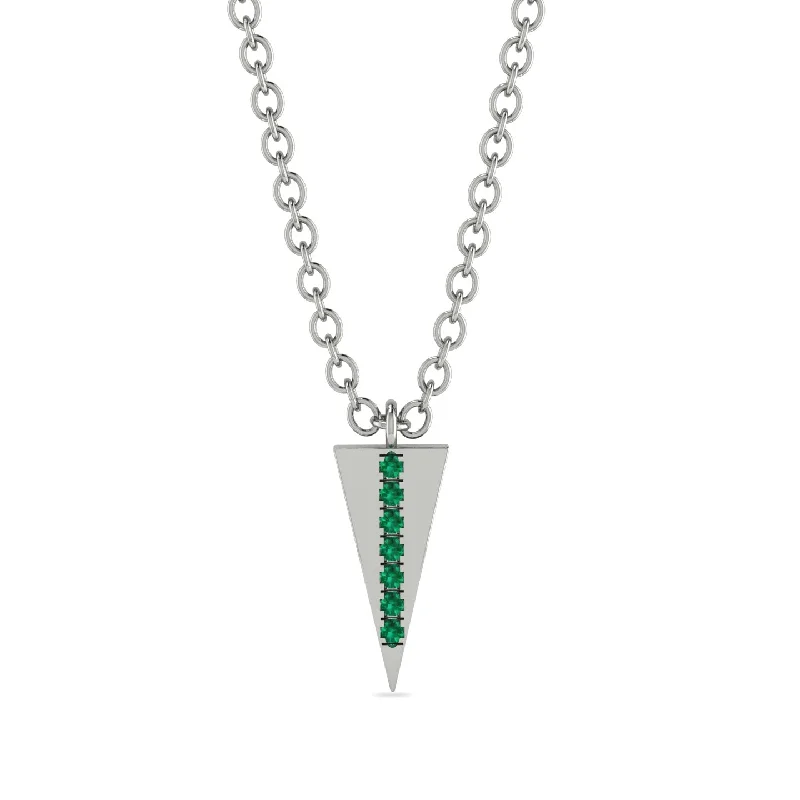 Triangle Emerald Necklace - Brynn No. 6