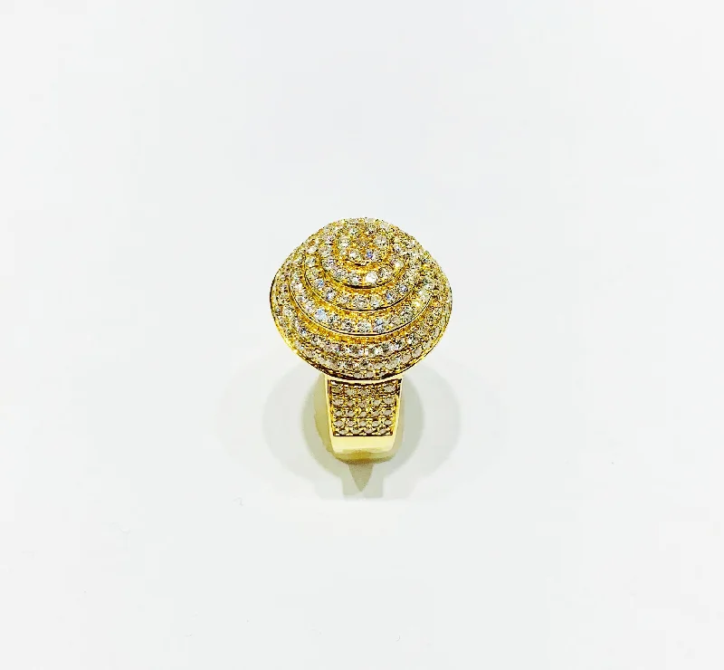 Stunning Custom Rings For Special Occasions-Diamond mound Ring (14K)