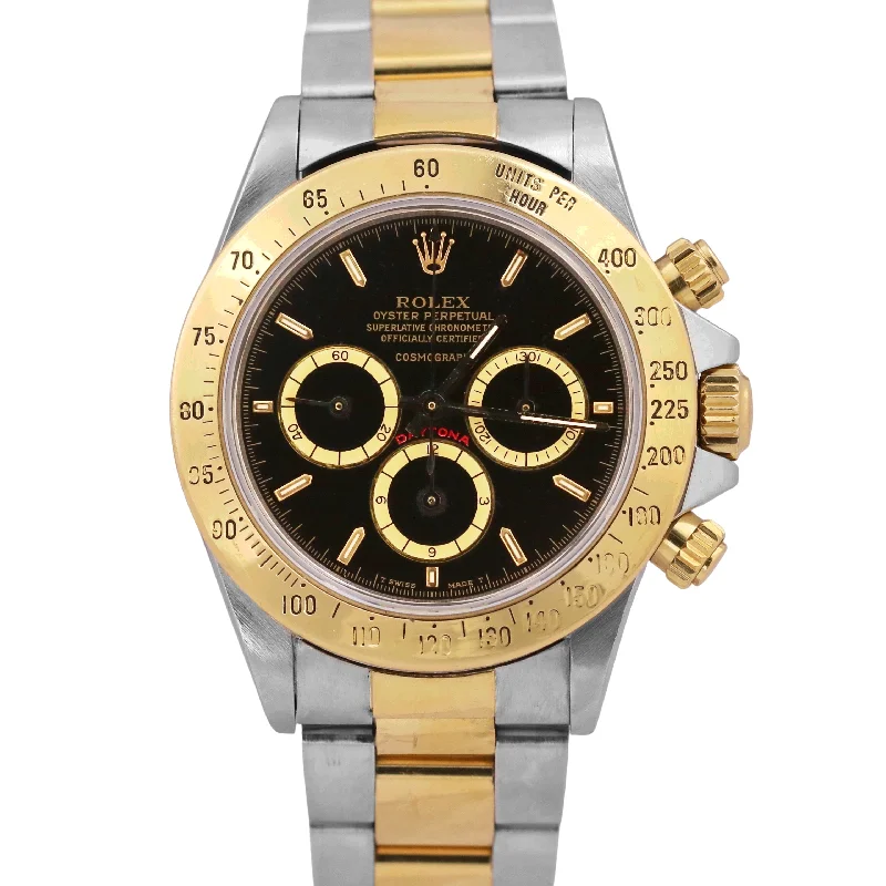 Stylish Watch Bands For Customizable Looks-Rolex Daytona 40mm FLOATING COSMOGRAPH Two-Tone 18K Gold Steel ZENITH 16523 BOX