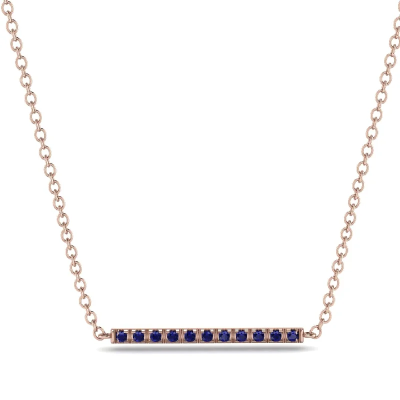 Short Line Sapphire Necklace - Elsie No. 14