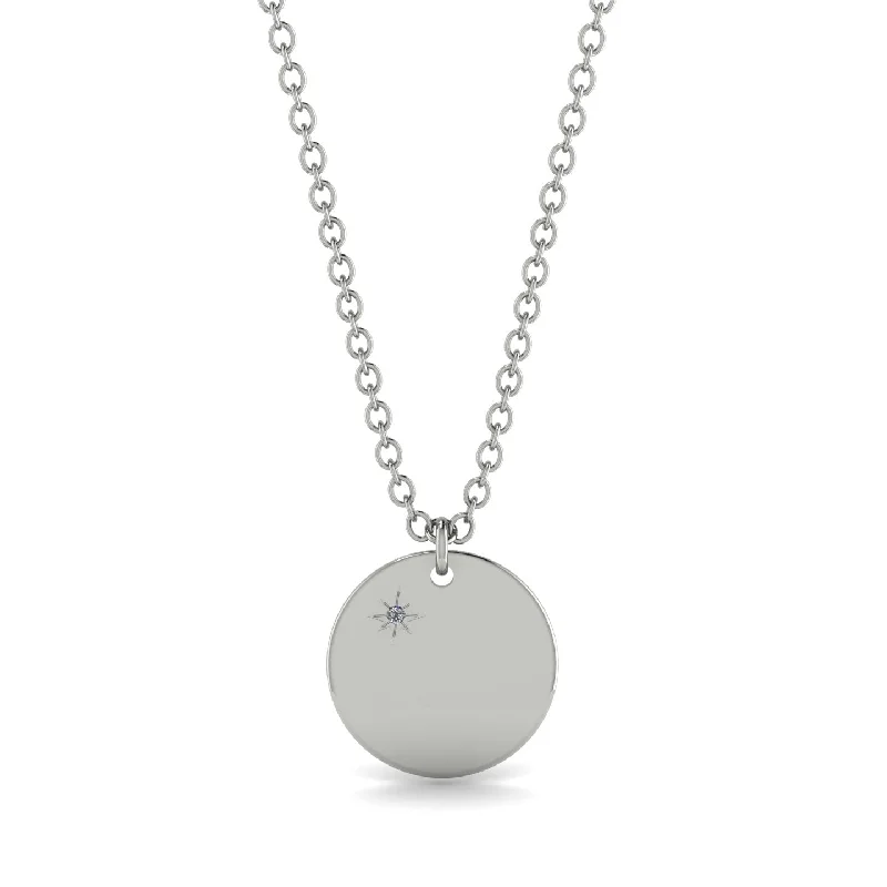 Diamond Gold Round Necklace - Ariella No. 3