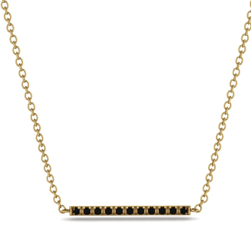 Short Line Black Diamond Necklace - Elsie No. 7