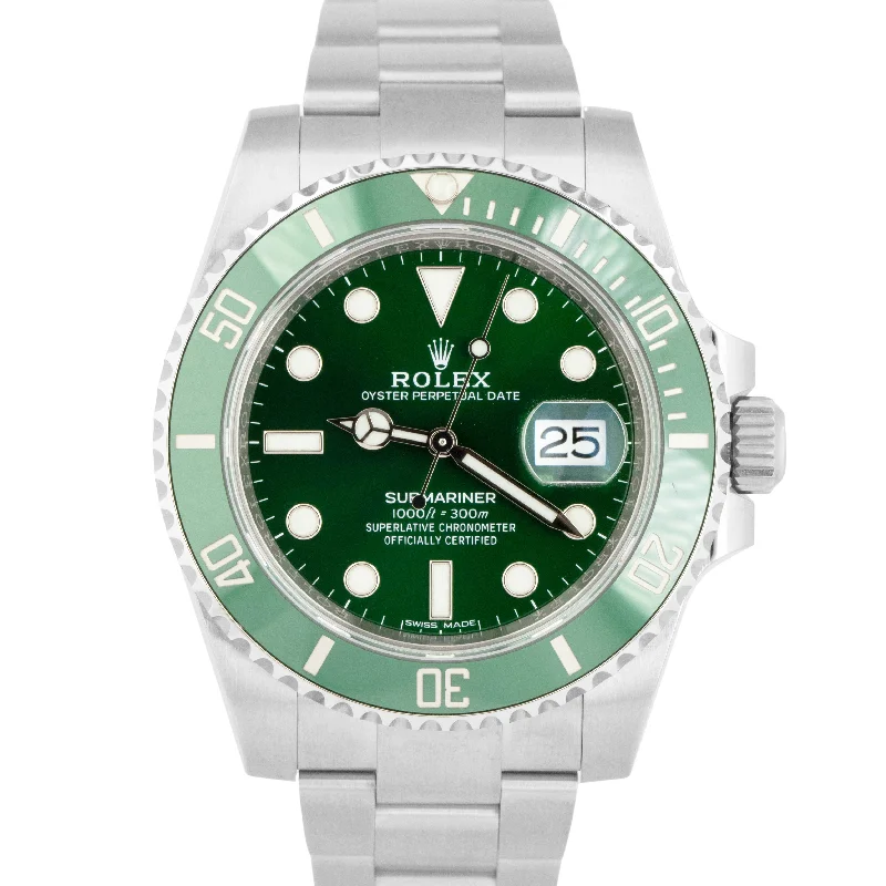 Custom Women’s Watches For Personalized Glam-2020 NEW OLD STOCK Rolex Submariner Date FULL SET HULK Green Watch 116610 LV BOX