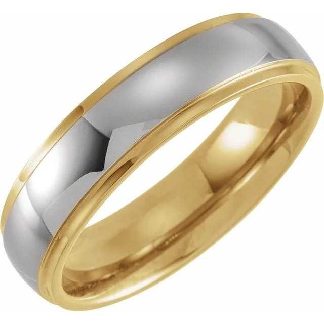 Stunning Stackable Rings For Fashion-Forward Looks-18K Yellow Gold PVD Tungsten 6 mm Flat Edge Band