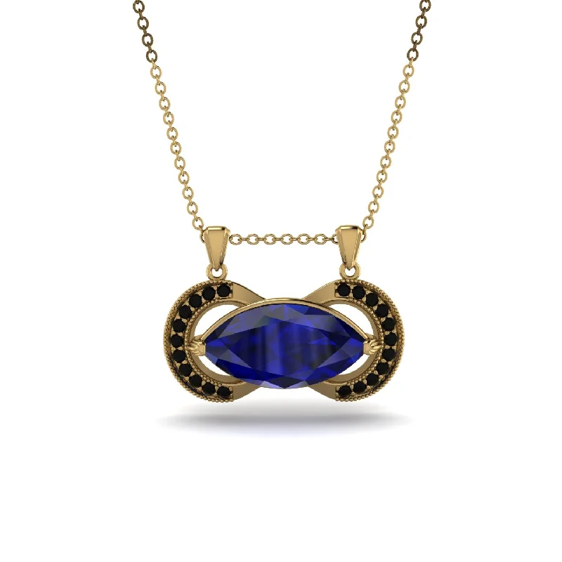 Marquise Vintage Sapphire Necklace - Marley No. 43