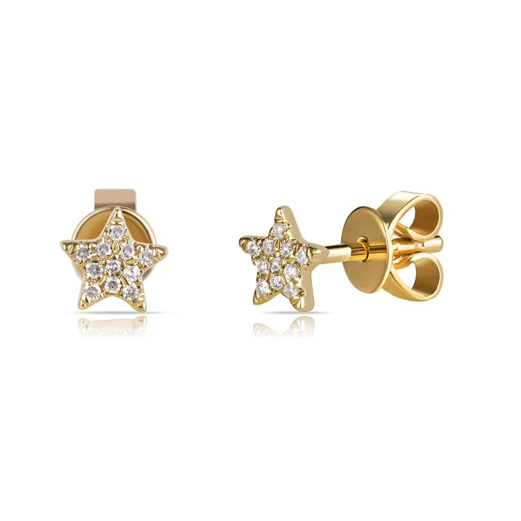 Simple Crystal Earrings For Delicate Style-OKGs Collection Diamond Star Studs