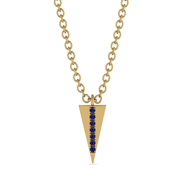 Triangle Sapphire Necklace - Brynn No. 13